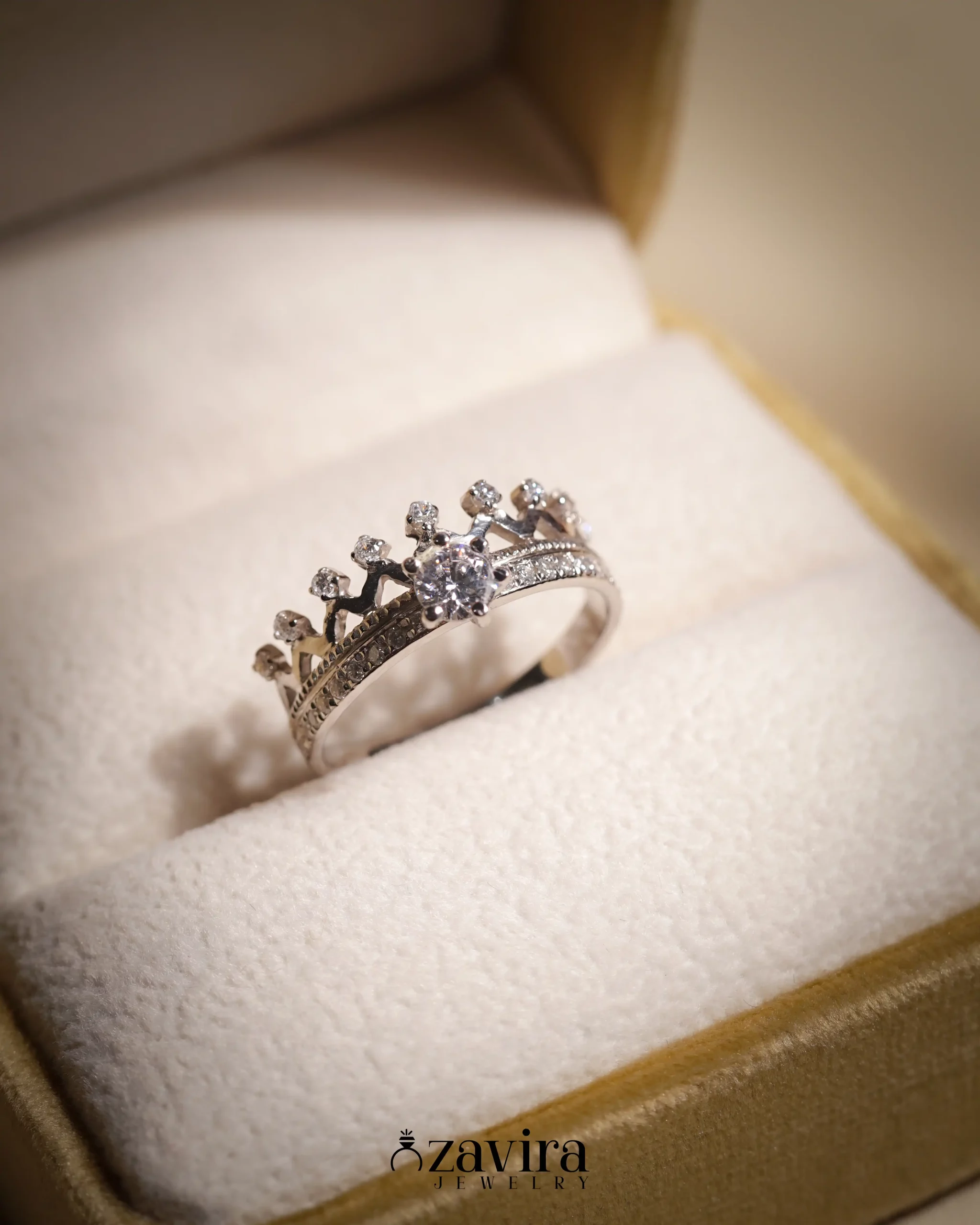 Cincin Wanita Desain Mahkota Z-005