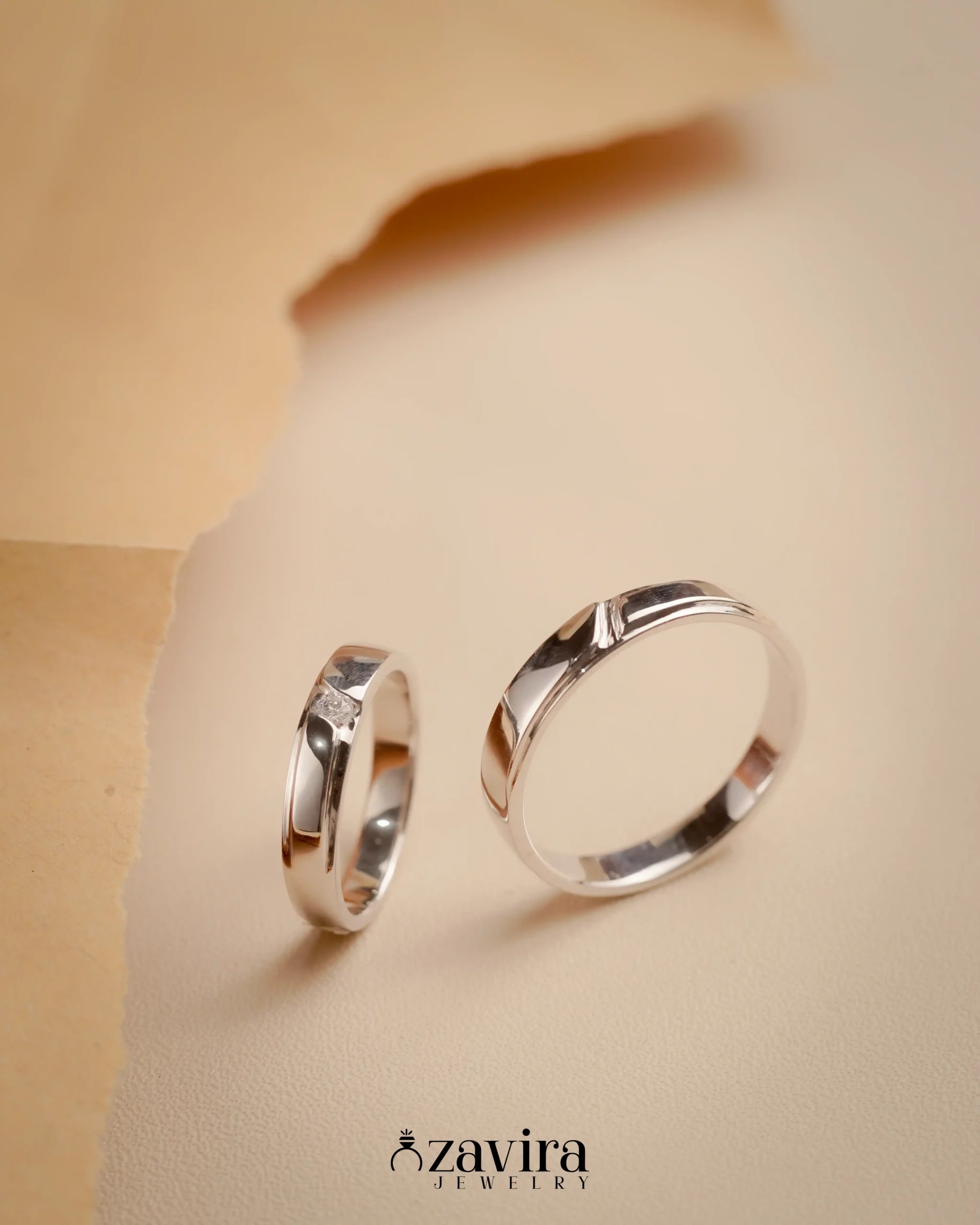 Cincin Nikah Sepasang Emas & Silver ZV-0238
