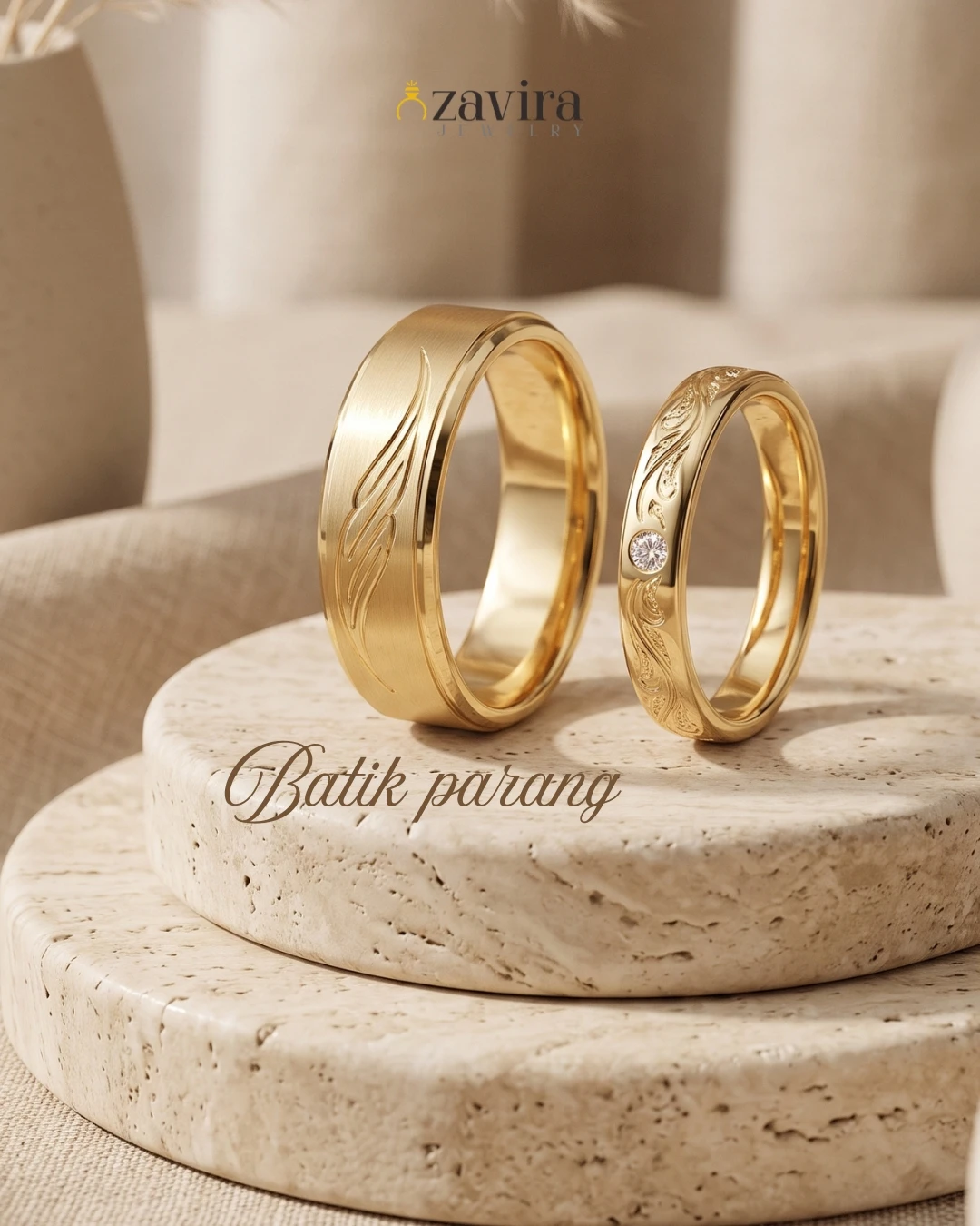 Cincin Kawin Motif Baik Parang Kencana M-01