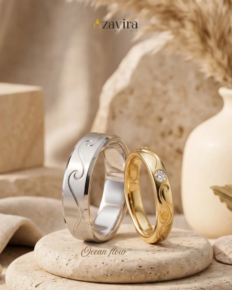cincin motif ombak lautan